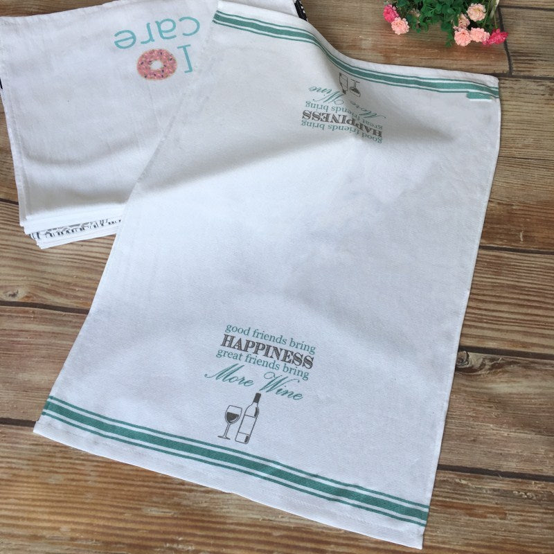 Printed cut velvet tea towel