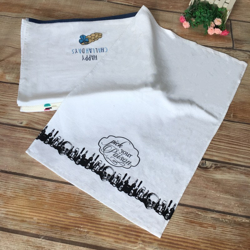 Printed cut velvet tea towel