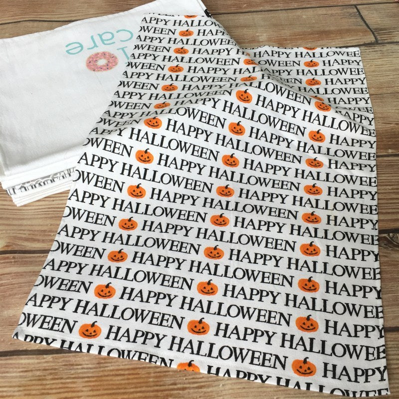 Printed cut velvet tea towel