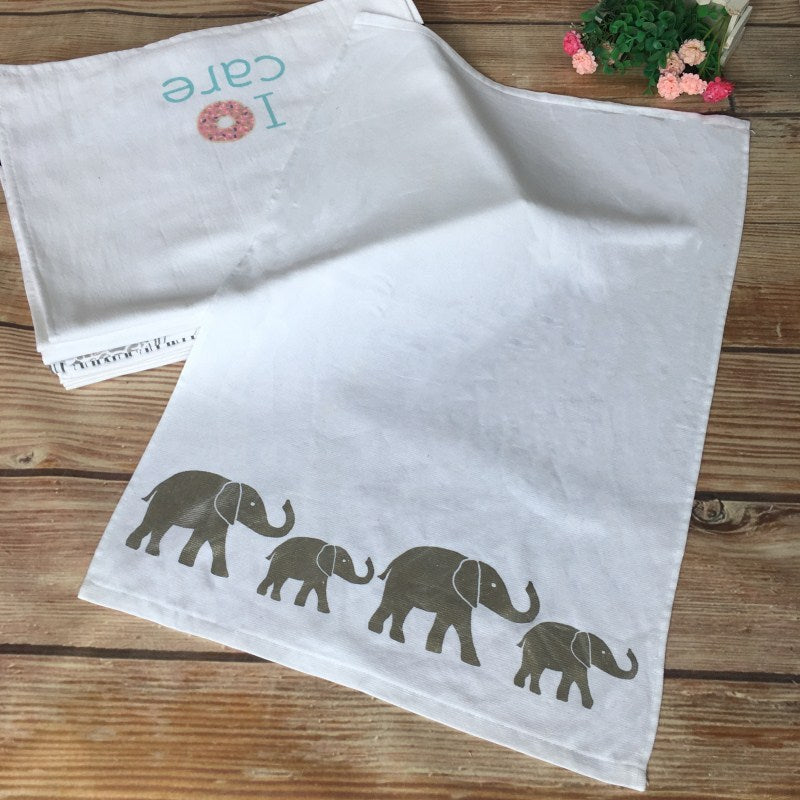 Printed cut velvet tea towel