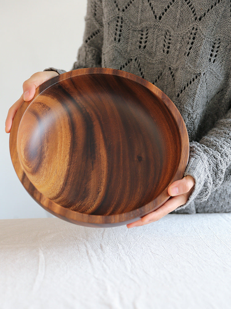 Natural Wood Bowls Stackable