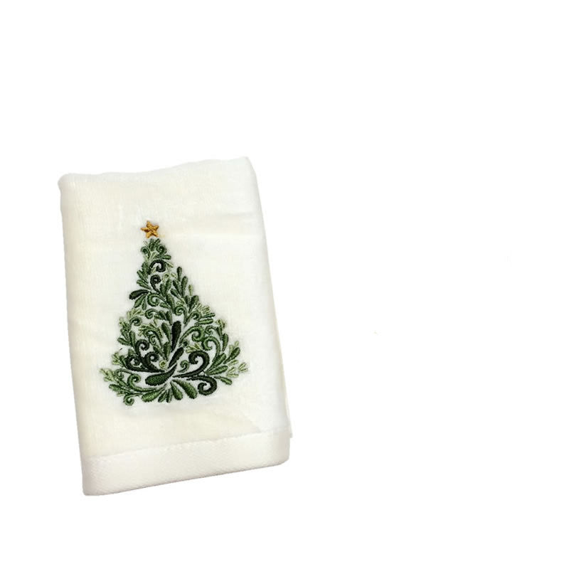 Christmas Embroidered Towel Tea Towel
