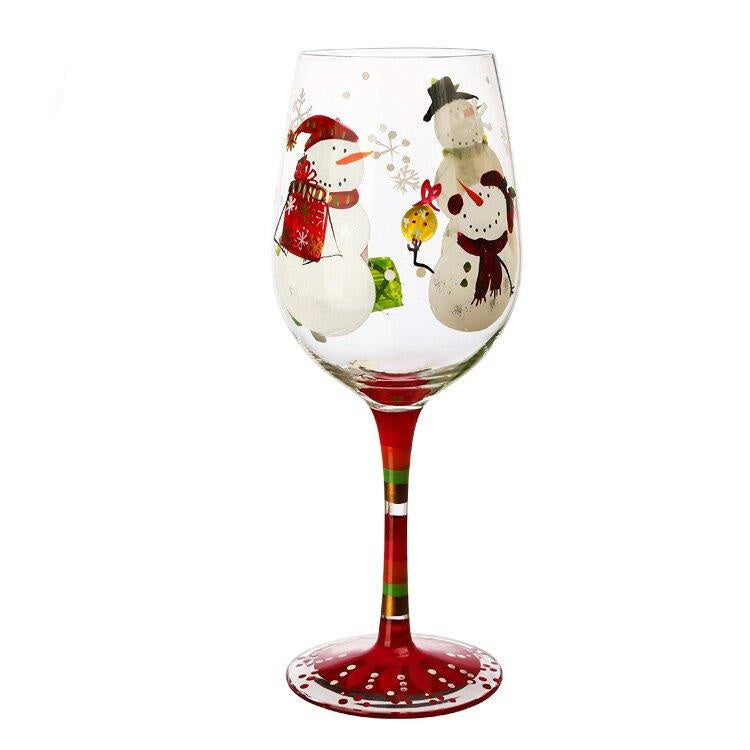 Hand-painted Crystal Wine Glasses Goblets