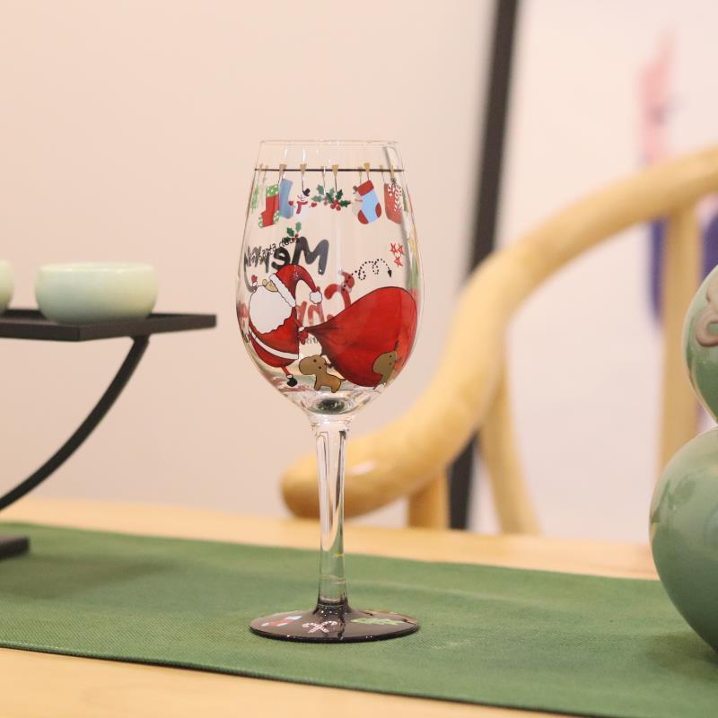 Hand-painted Crystal Wine Glasses Goblets