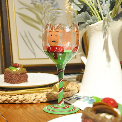 Hand-painted Crystal Wine Glasses Goblets