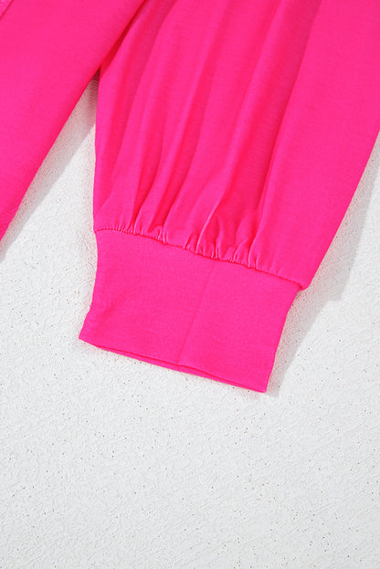 Lucy Top Light Green and Fuchsia Color Block