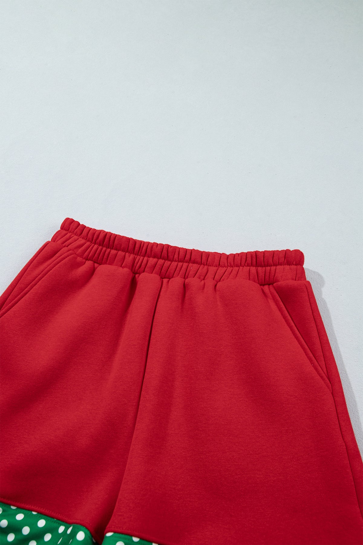 Gingham Trim Pullover Short Set