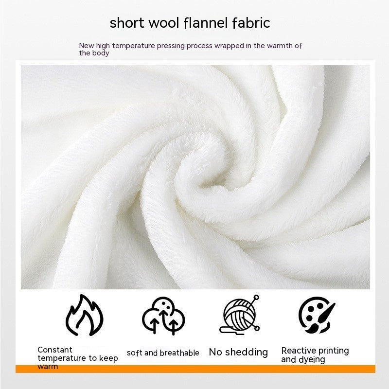 Christmas Holiday Reindeer Snowflake Print Flannel Winter Warm Sofa Decorative Blanket