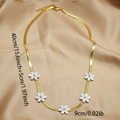 18K Gold Plated Bohemian Floral Necklace