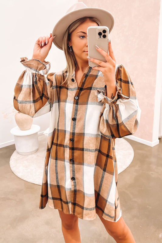 Cassie Dress Plaid Shirt