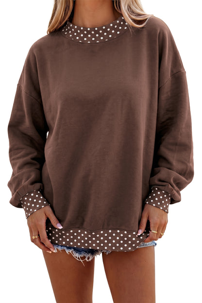 Garnet Polka Dot Oversized Sweatshirt