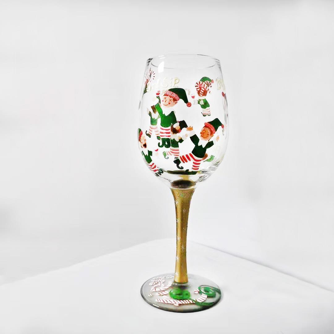 Hand-painted Crystal Wine Glasses Goblets