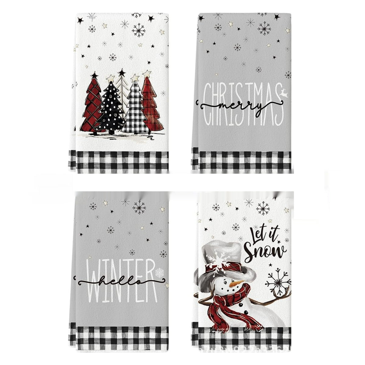 Christmas Tea Towels Set