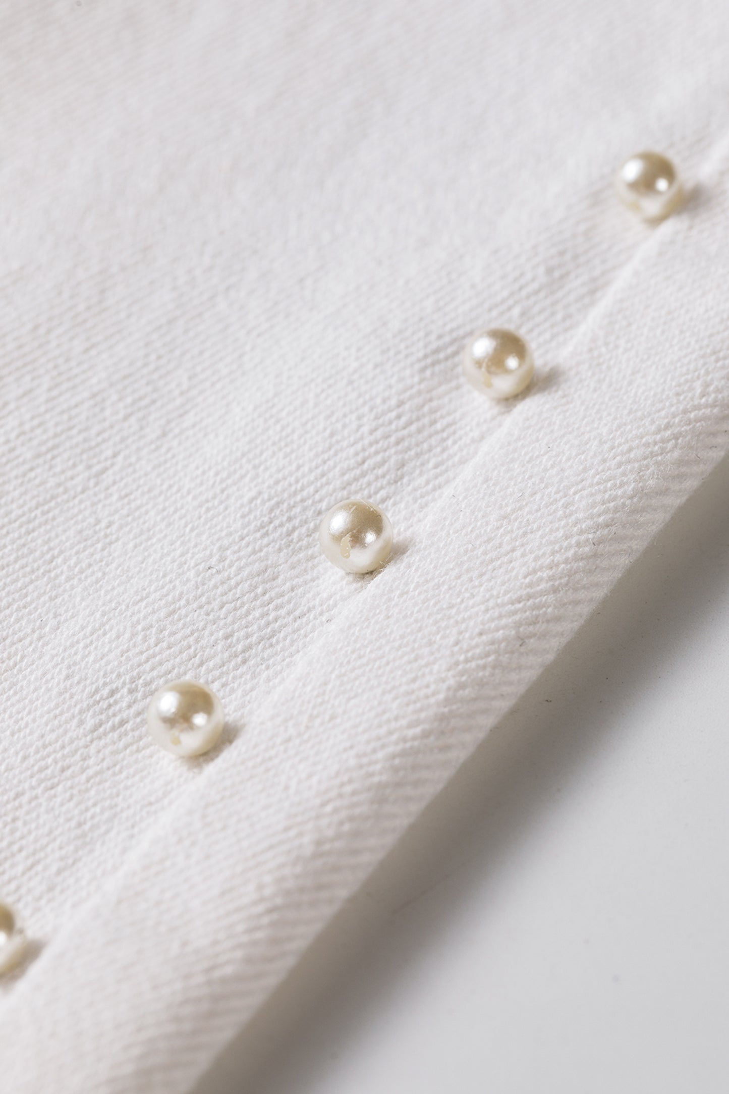 White Pearl Embellished Jean