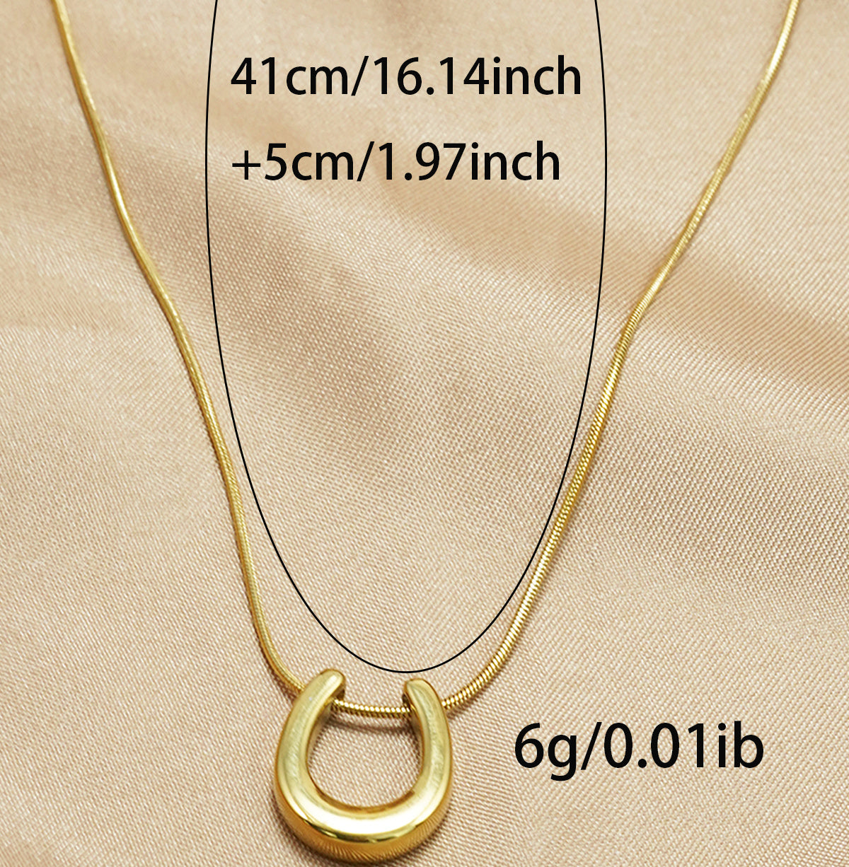 18K Gold Plated Horseshoe Necklace