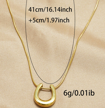 18K Gold Plated Horseshoe Necklace