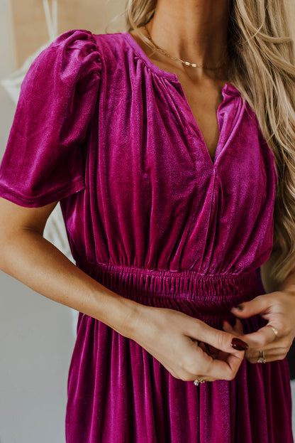 Nella Maxi Dress Burgundy Velvet