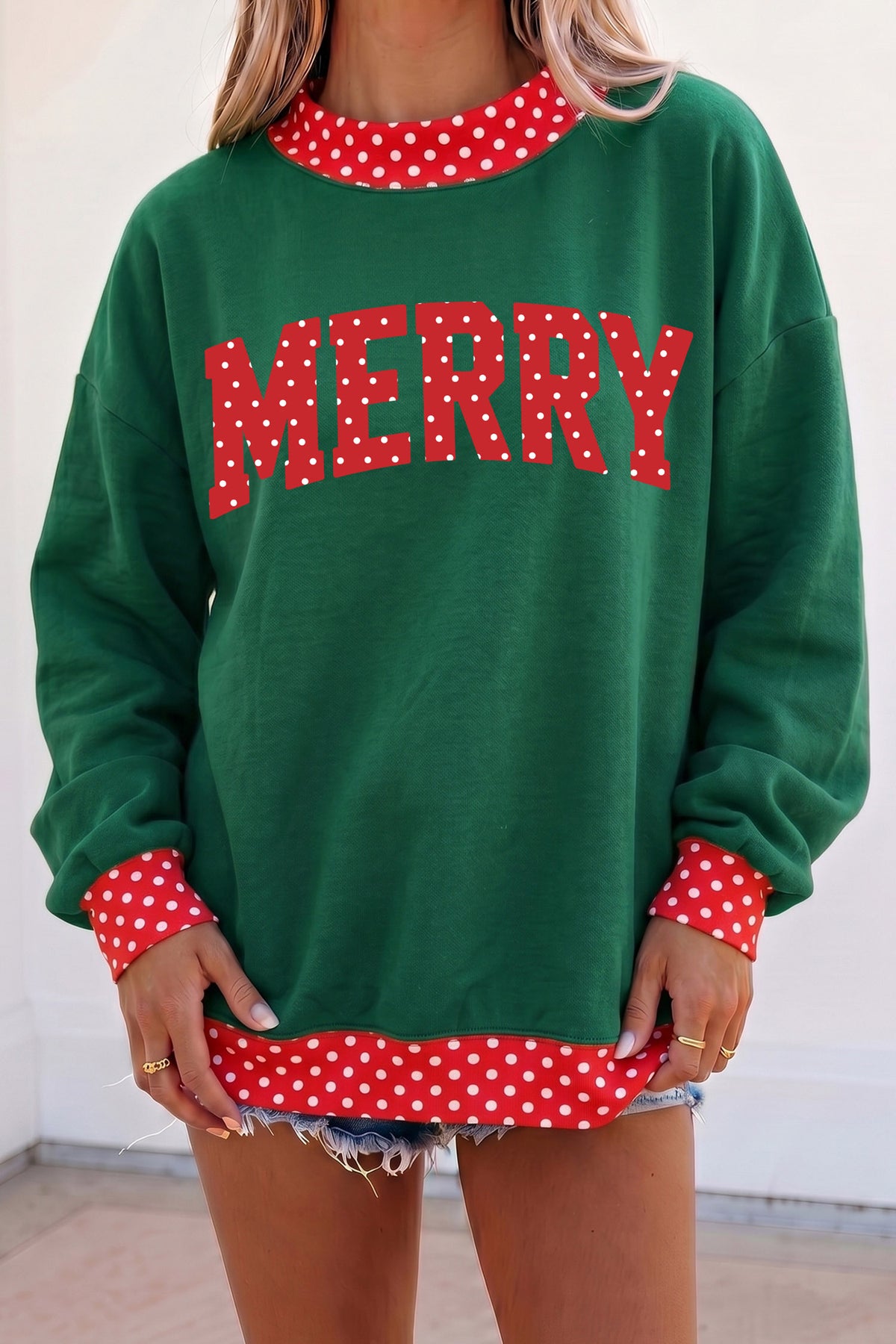 Green and Red Merry Sweatshirt