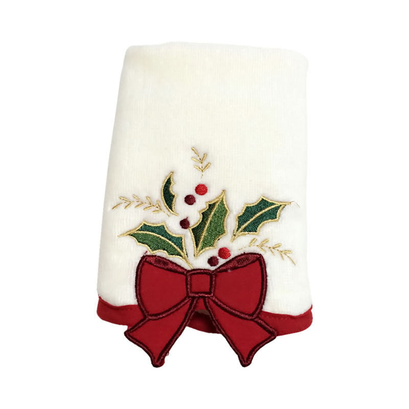 Christmas Embroidered Towel Tea Towel