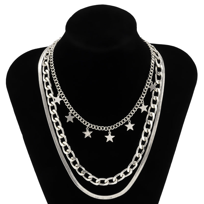 Multilayer Star Choker Necklace for Women