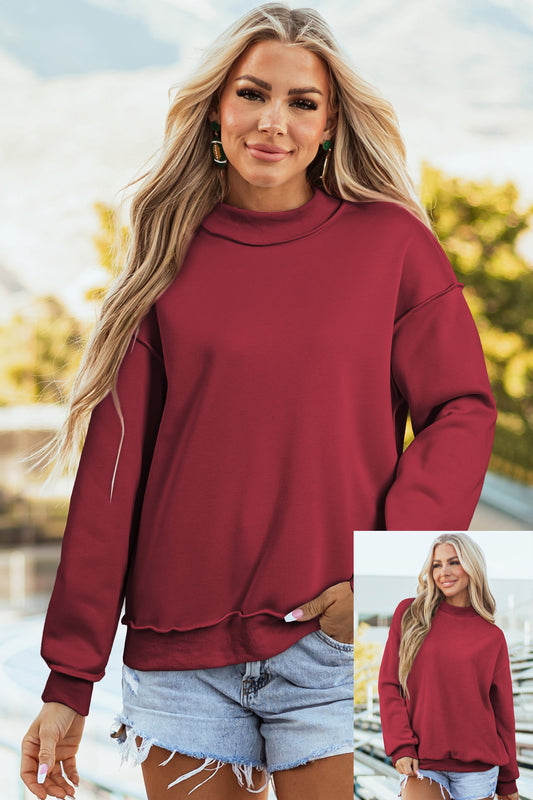 Alana Reversible Mock Neck Sweatshirt