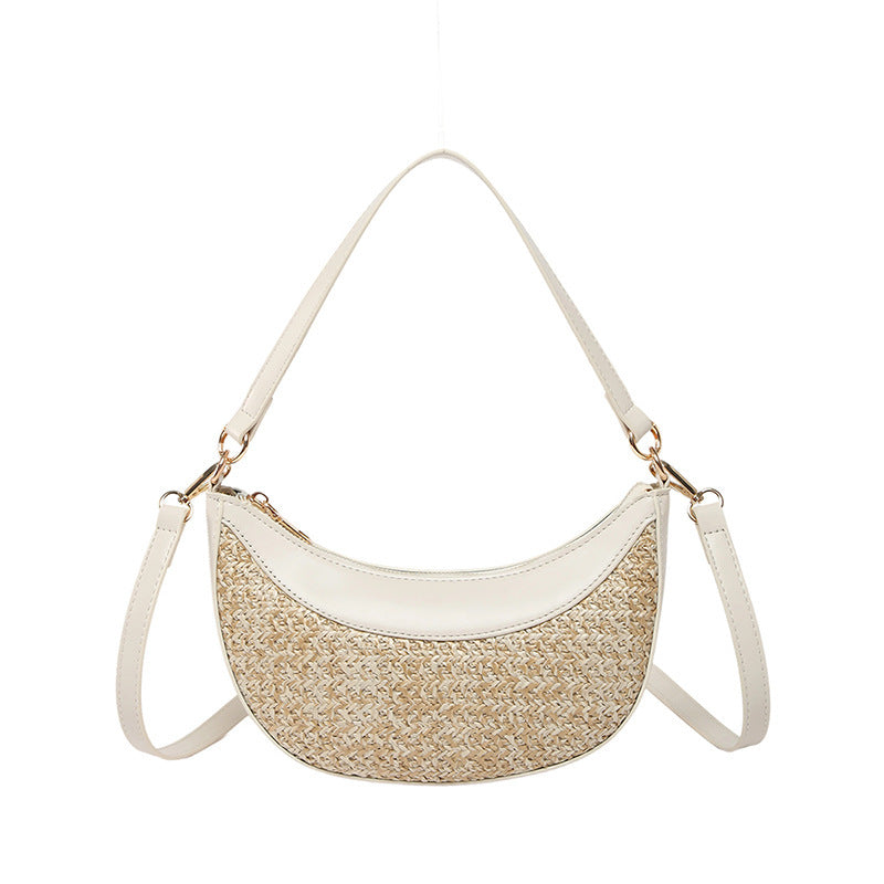 Crossbody Dumpling Purse Straw Design