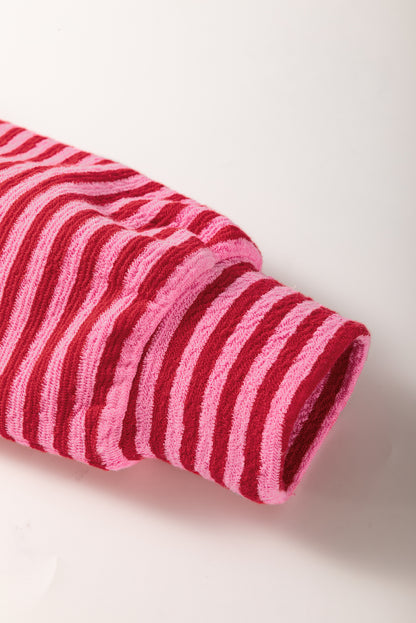 Piper Top Pink Flower Stripe