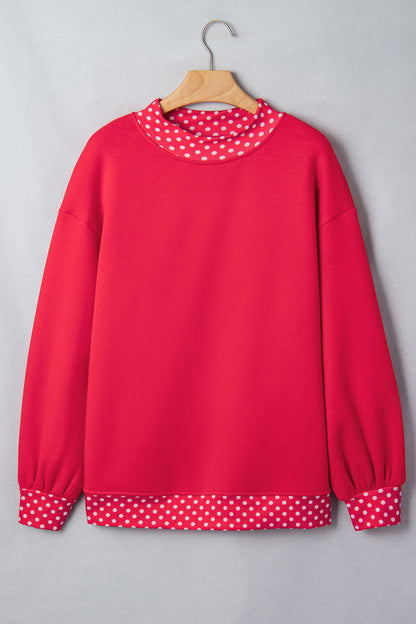 Garnet Polka Dot Oversized Sweatshirt