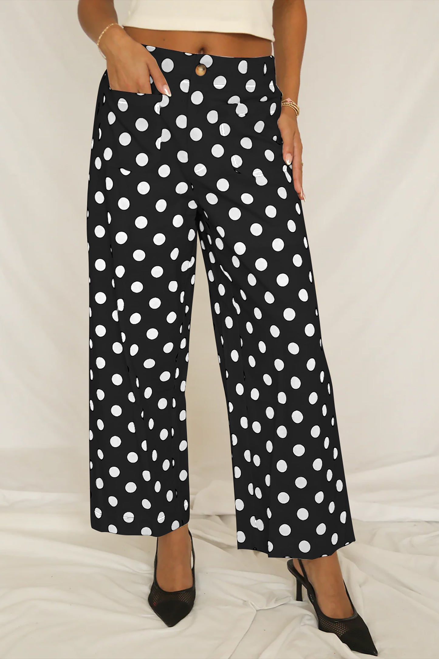 Polka Dot Pant in Black