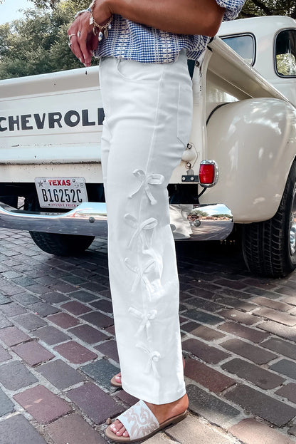 White Bow Jeans