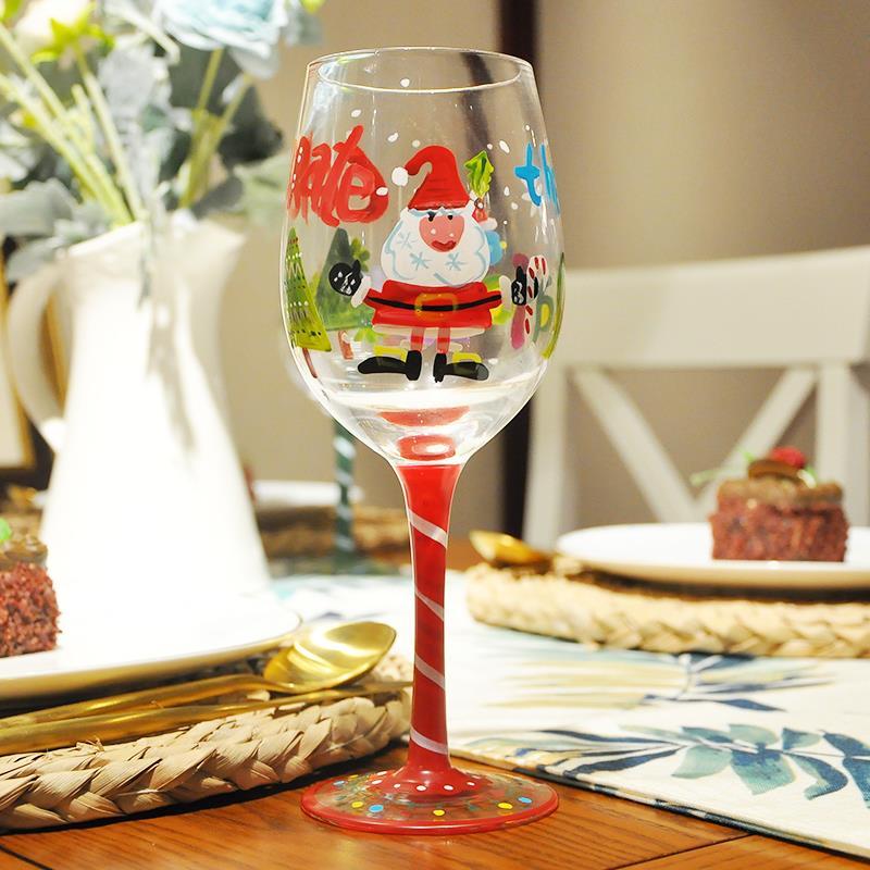 Hand-painted Crystal Wine Glasses Goblets