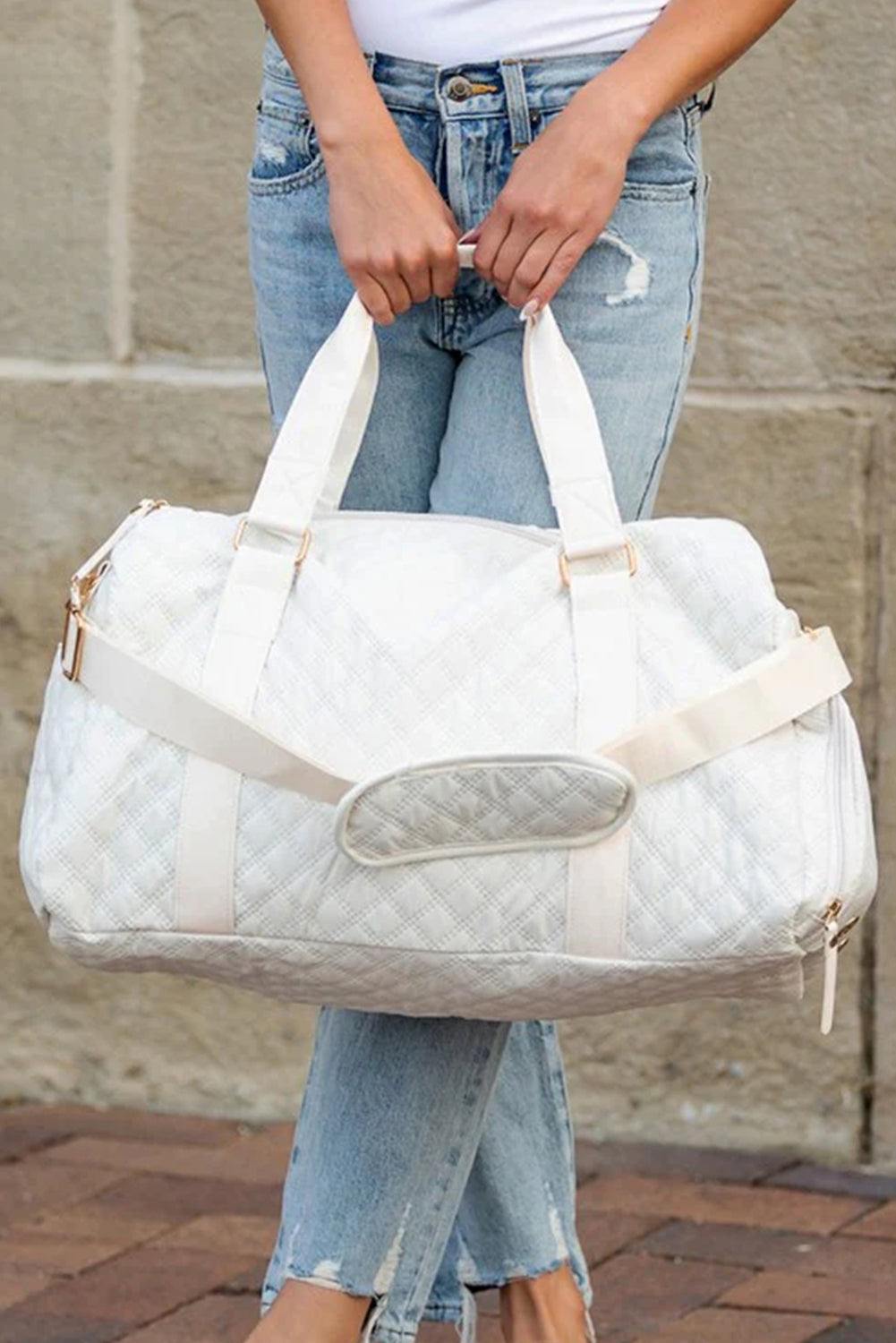 White Travel Glam Bag