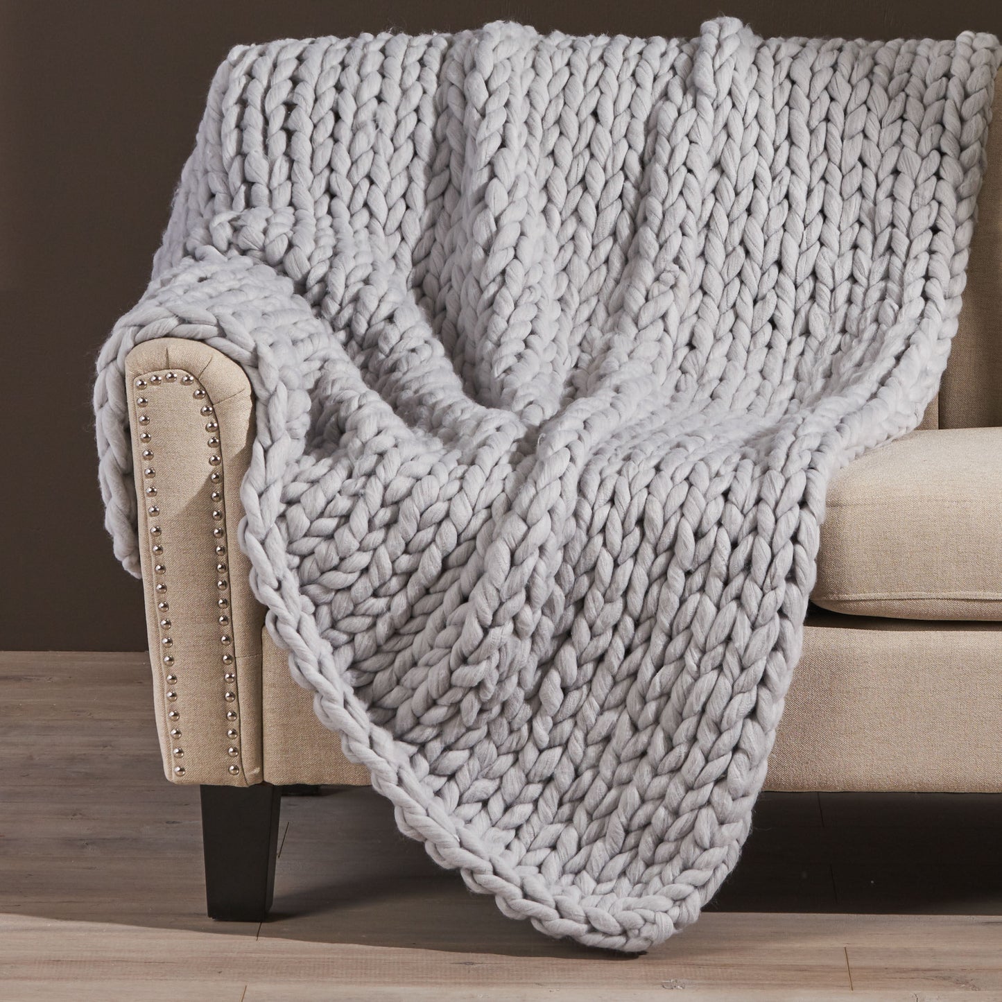 Cable Knit Chunky Blanket