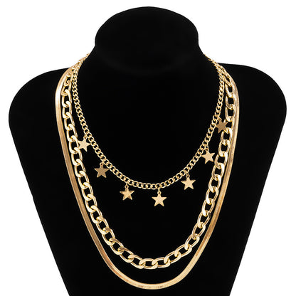 Multilayer Star Choker Necklace for Women