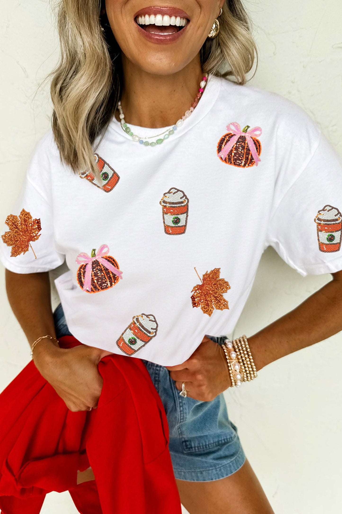 Sequin Pumpkin Spice Graphic Tee