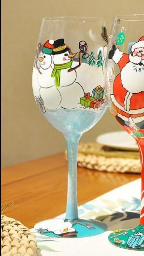 Hand-painted Crystal Wine Glasses Goblets
