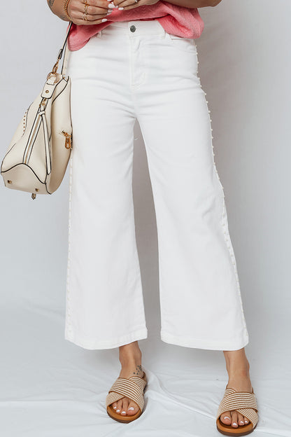 White Pearl Embellished Jean