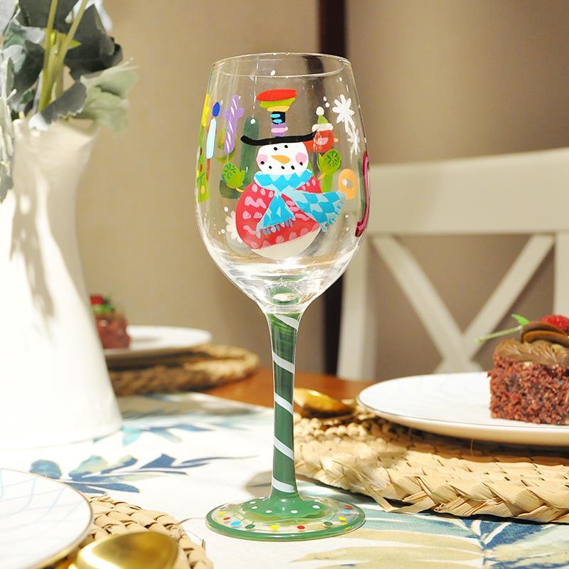 Hand-painted Crystal Wine Glasses Goblets