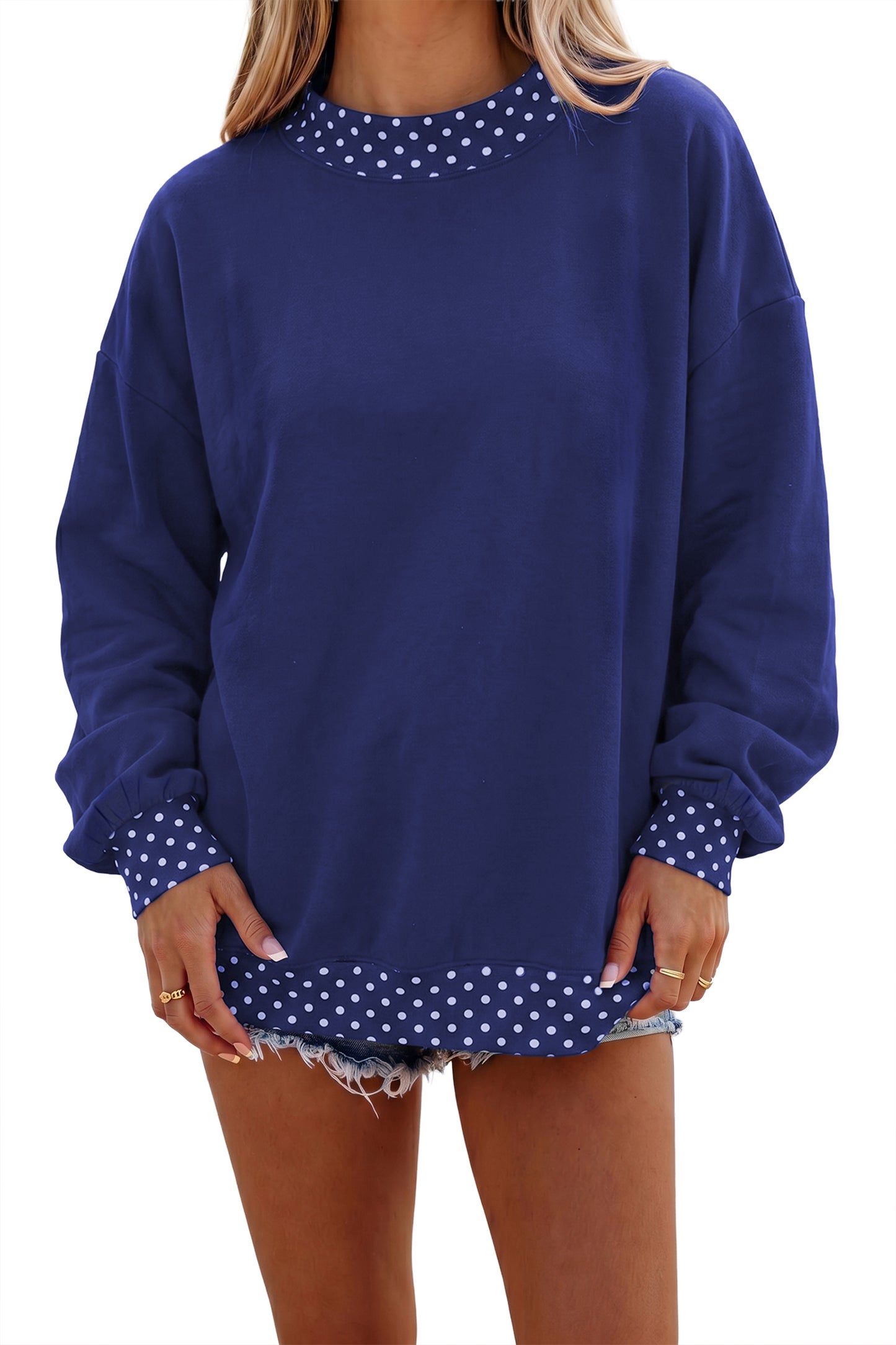 Garnet Polka Dot Oversized Sweatshirt