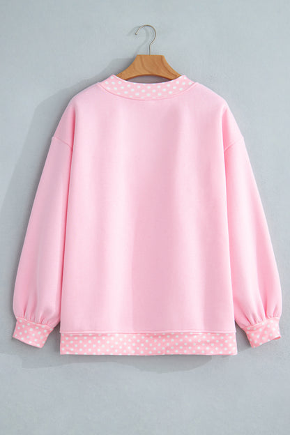 Garnet Polka Dot Oversized Sweatshirt