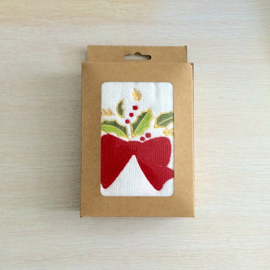 Christmas Embroidered Towel Tea Towel