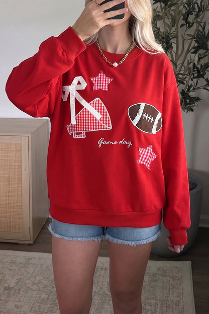 Football Stars and Bows Sweatshirt
