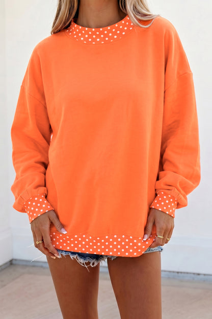 Garnet Polka Dot Oversized Sweatshirt