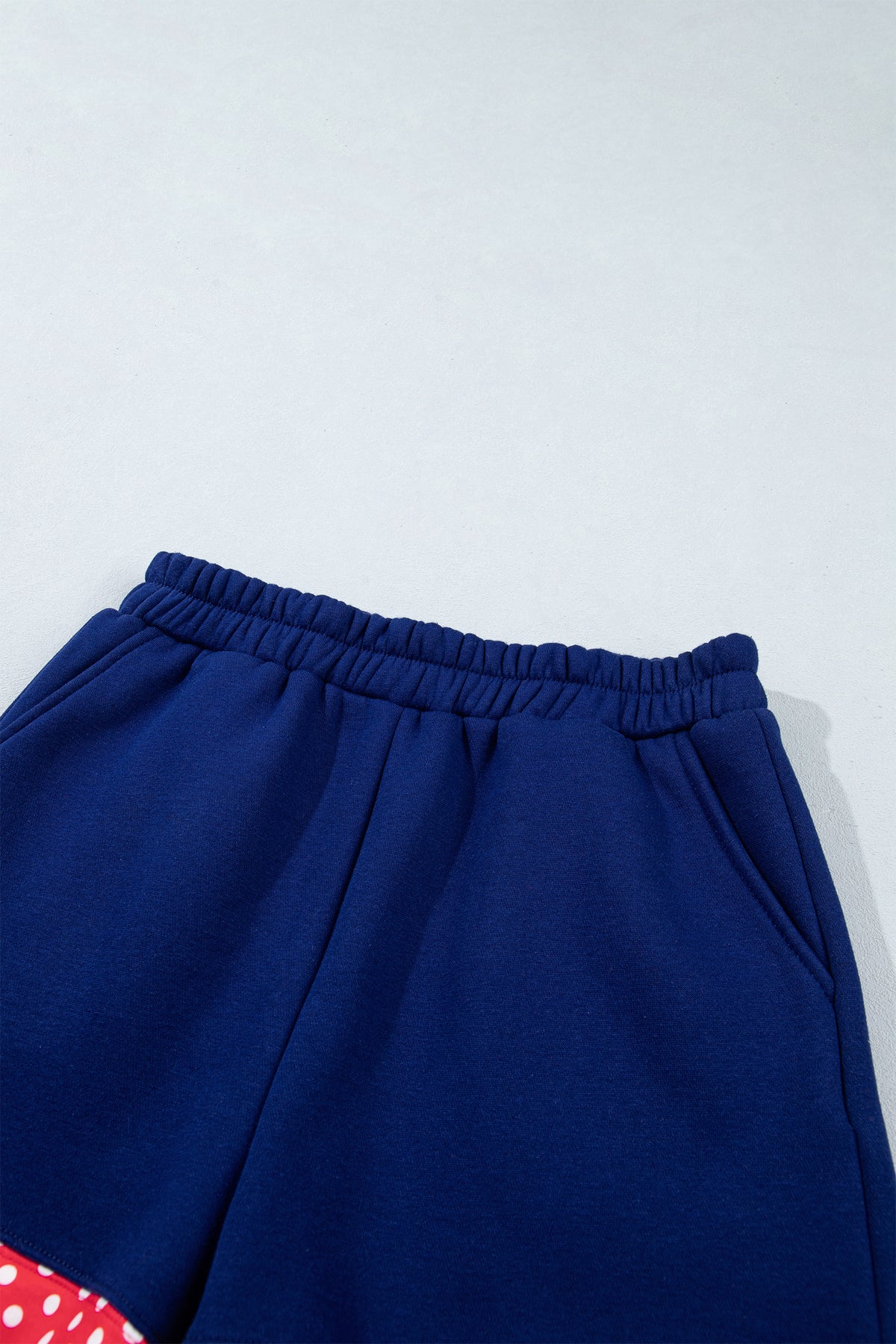 Gingham Trim Pullover Short Set