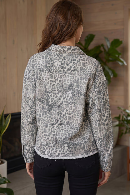 Khaki Leopard Print Jacket