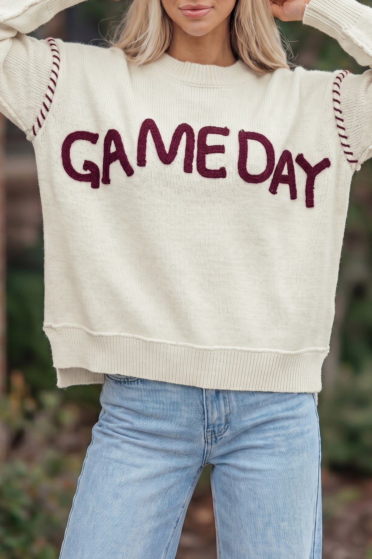 Game Day Embroidered Sweatshirt