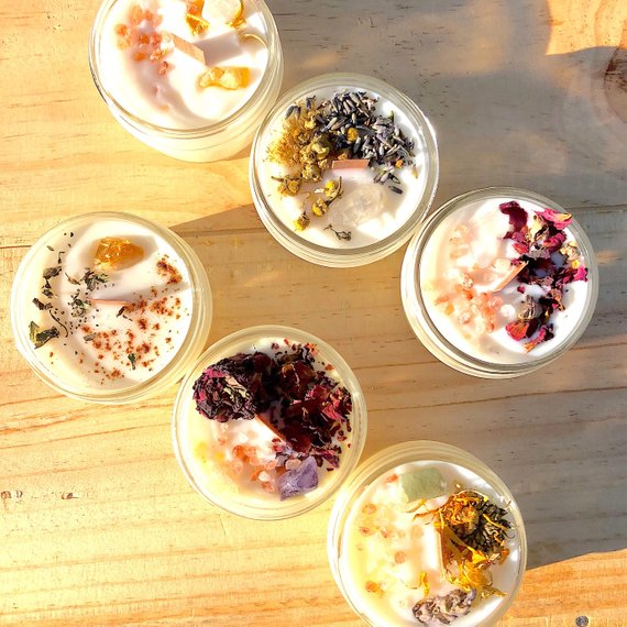 Organic Soy Candle Lemon Lavendar Cedarwood